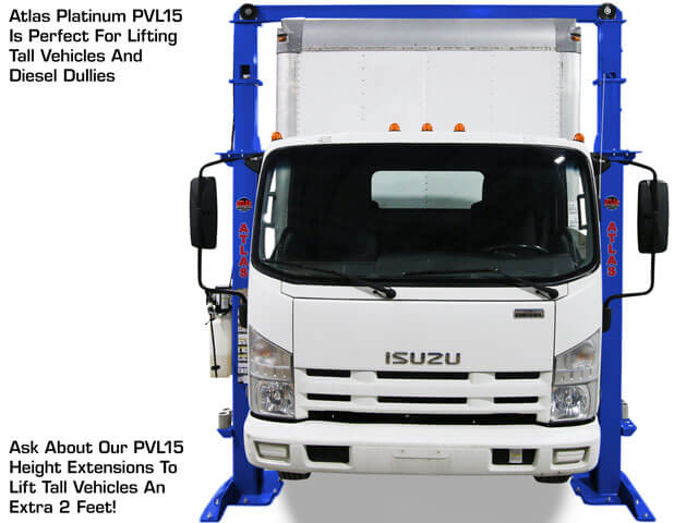 Atlas® Platinum PVL-15 2-Post Lift (15,000 lbs) - ALI Certified Heavy-Duty Auto Lift
