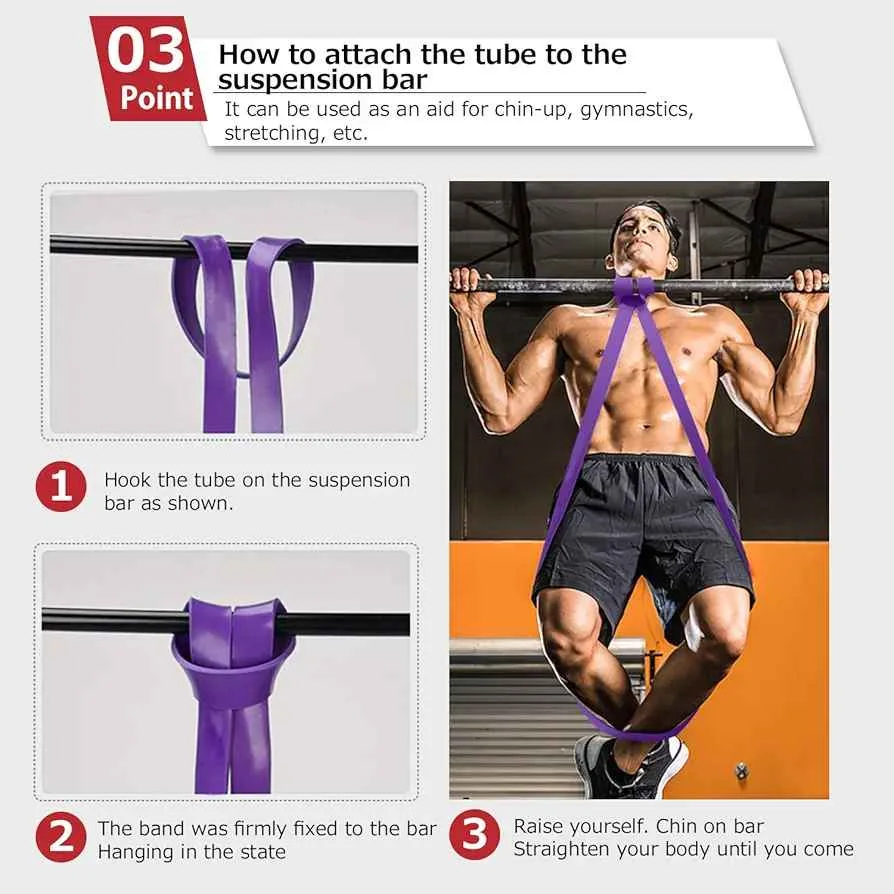 ثلات أربطة مطاطية للتمارين الرياضية