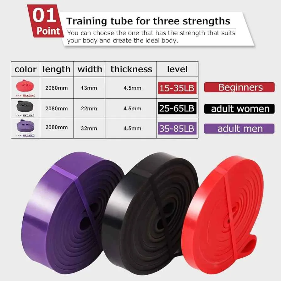 ثلات أربطة مطاطية للتمارين الرياضية