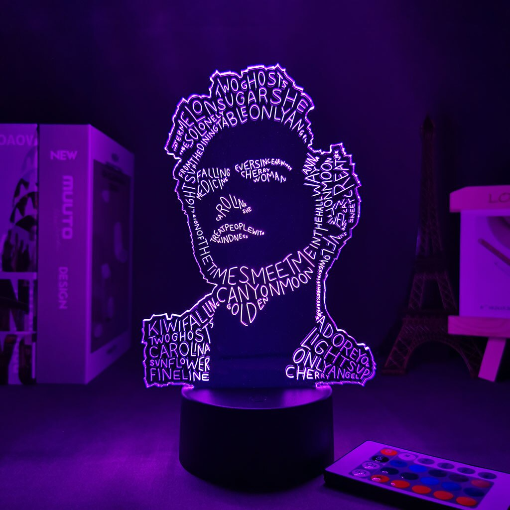 Harry Styles Figure 3D Night Light Touch Projection Style Display Suitable For Gifts Children Room Decoration Bedside Lamp