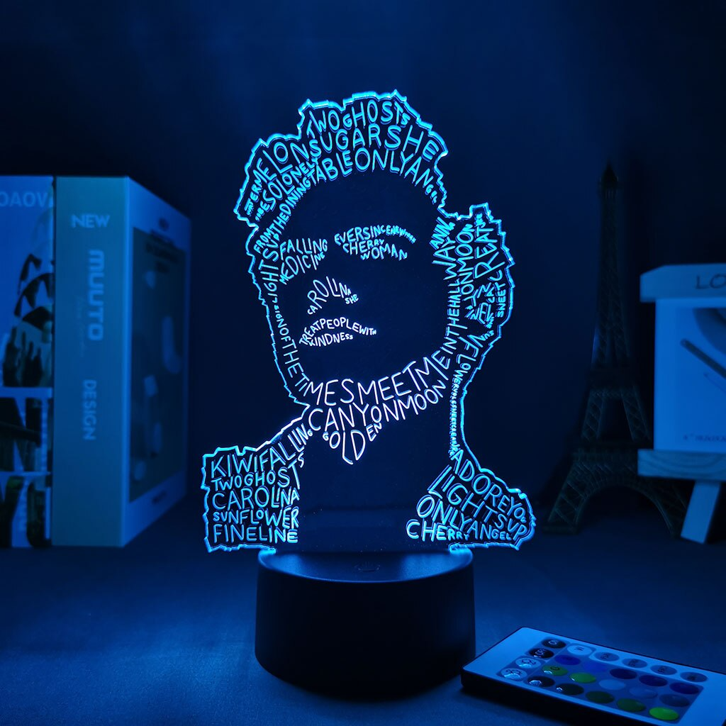 Harry Styles Figure 3D Night Light Touch Projection Style Display Suitable For Gifts Children Room Decoration Bedside Lamp