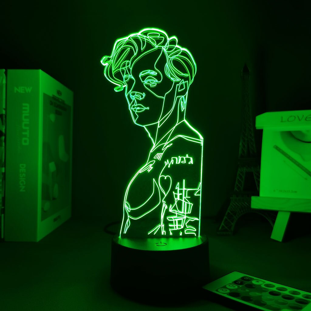 Harry Styles Figure 3D Night Light Touch Projection Style Display Suitable For Gifts Children Room Decoration Bedside Lamp