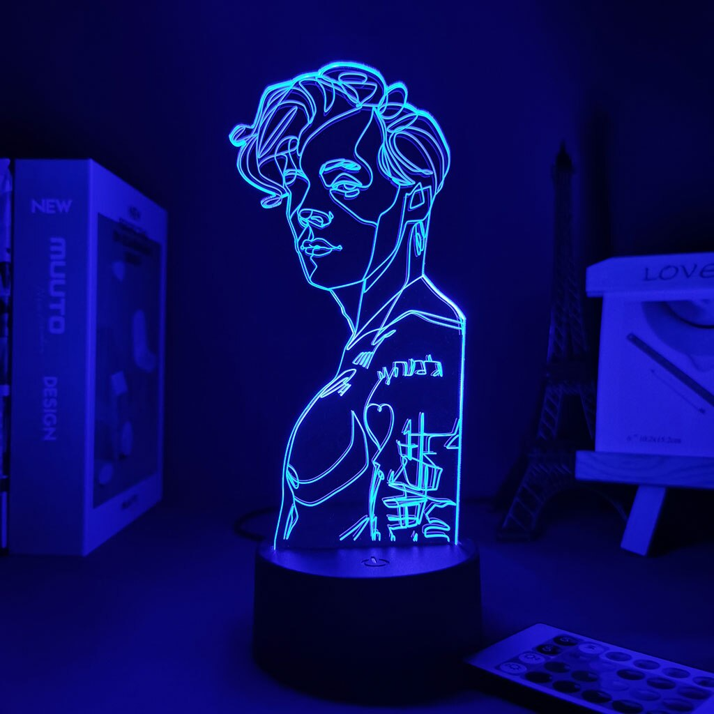 Harry Styles Figure 3D Night Light Touch Projection Style Display Suitable For Gifts Children Room Decoration Bedside Lamp
