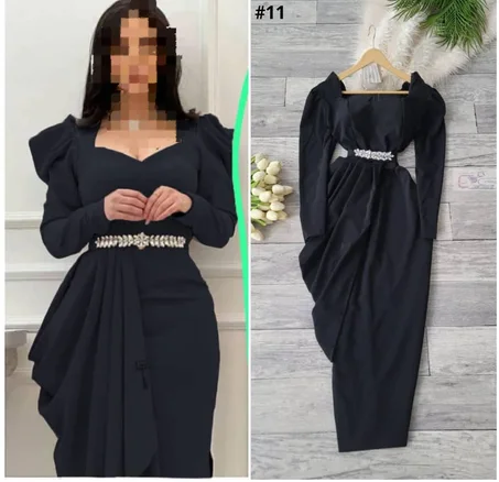 فستان   نسائي يتميز ب؛*موديل انيق وراقي   🌼محلي  🌼شكل جديد ومميز السعر 16500 ريال يمني عدن ⚡ 🤤