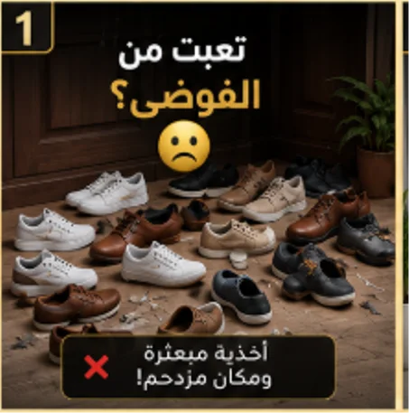 منظم الأحذية متعدد الطبقات