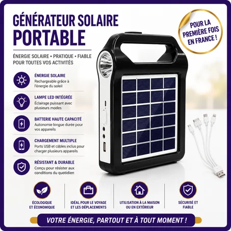 LAMPE DE POCHE SOLAIRE EXTÉRIEURE