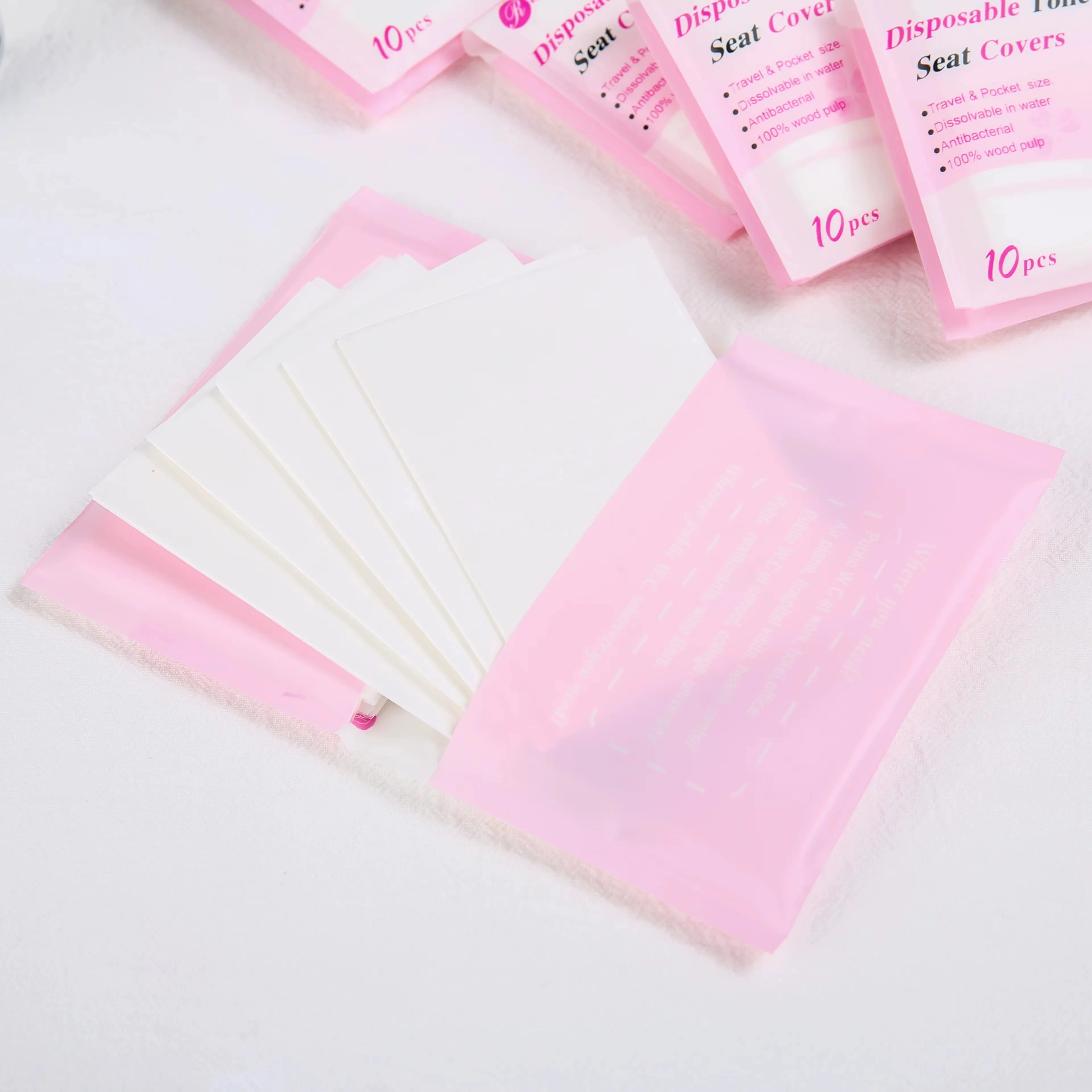 Couvre-Sièges de Toilette Jetables   | Pack de 10 | Double Couche Ultra-Douce