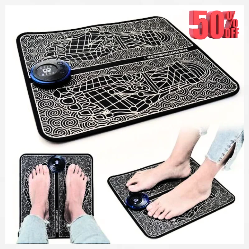 Appareil de Massage des Pieds WLX Factory 8 Niveaux de Force Dégradée 240 mAh 6 Modes Tapis Coussin de Massage des Pieds EMS