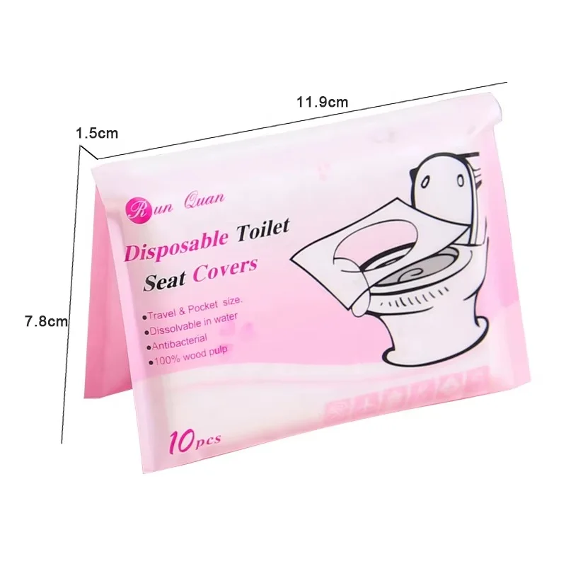 Couvre-Sièges de Toilette Jetables   | Pack de 10 | Double Couche Ultra-Douce