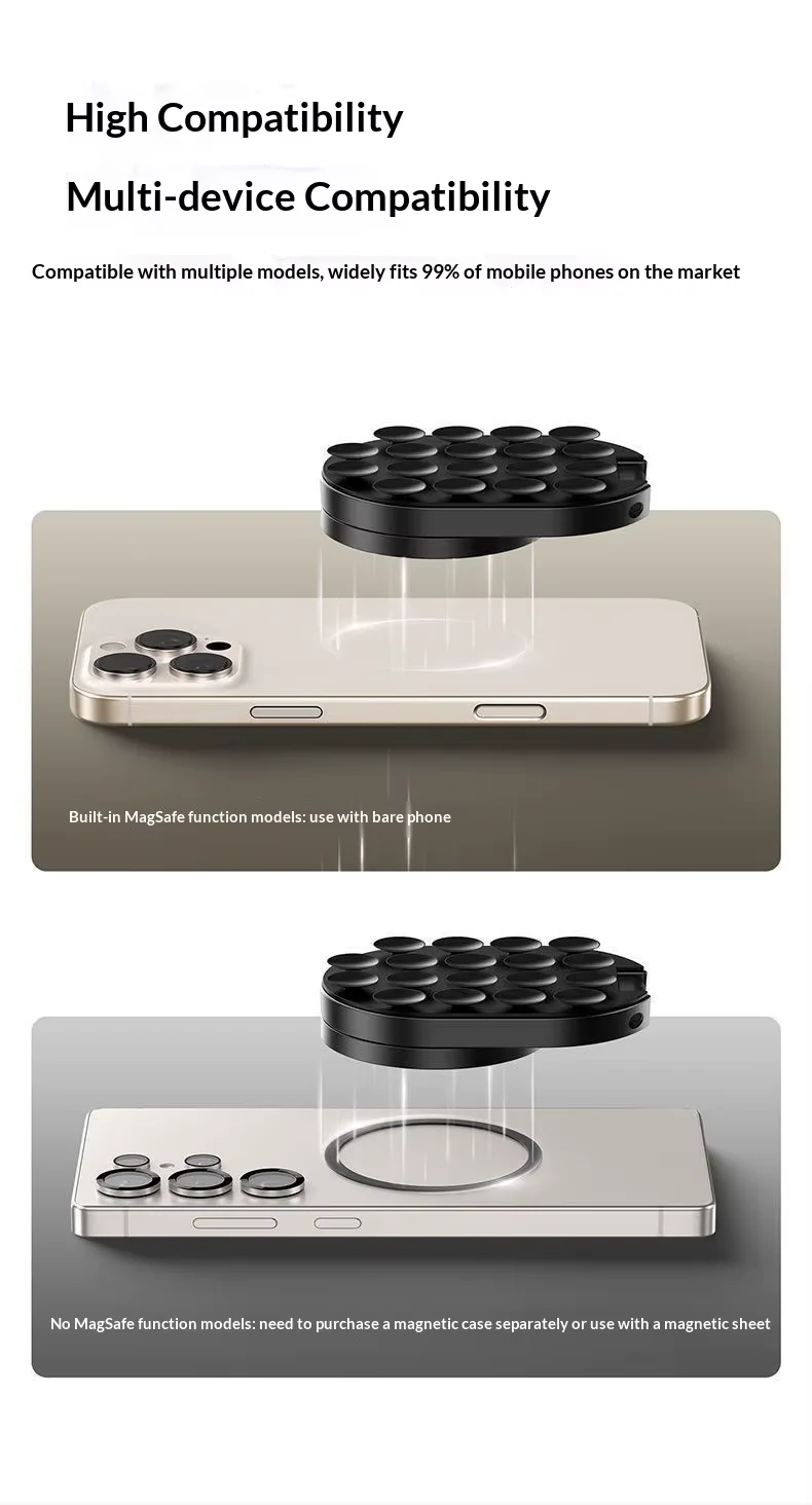 Support magnétique pour téléphone 3 en 1 avec rotation à 360°