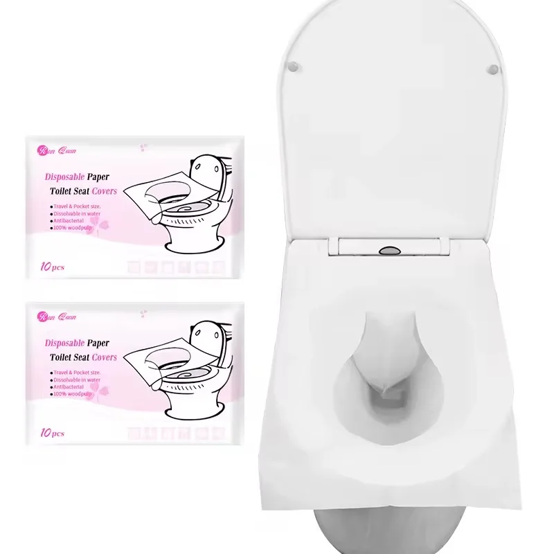 Couvre-Sièges de Toilette Jetables   | Pack de 10 | Double Couche Ultra-Douce