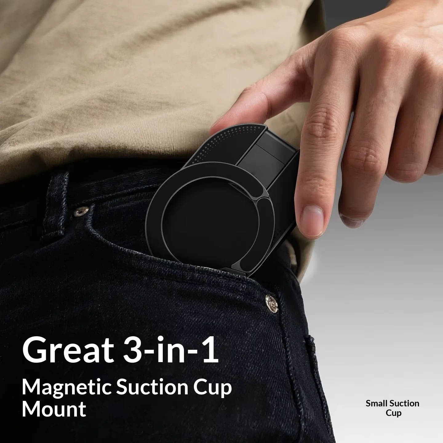 Support magnétique pour téléphone 3 en 1 avec rotation à 360°