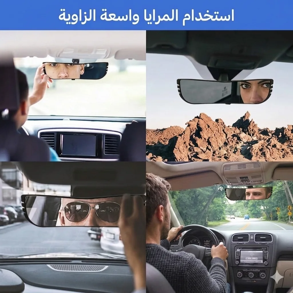 مرآة الرؤية الخلفية للسيارة بزاوية واسعة