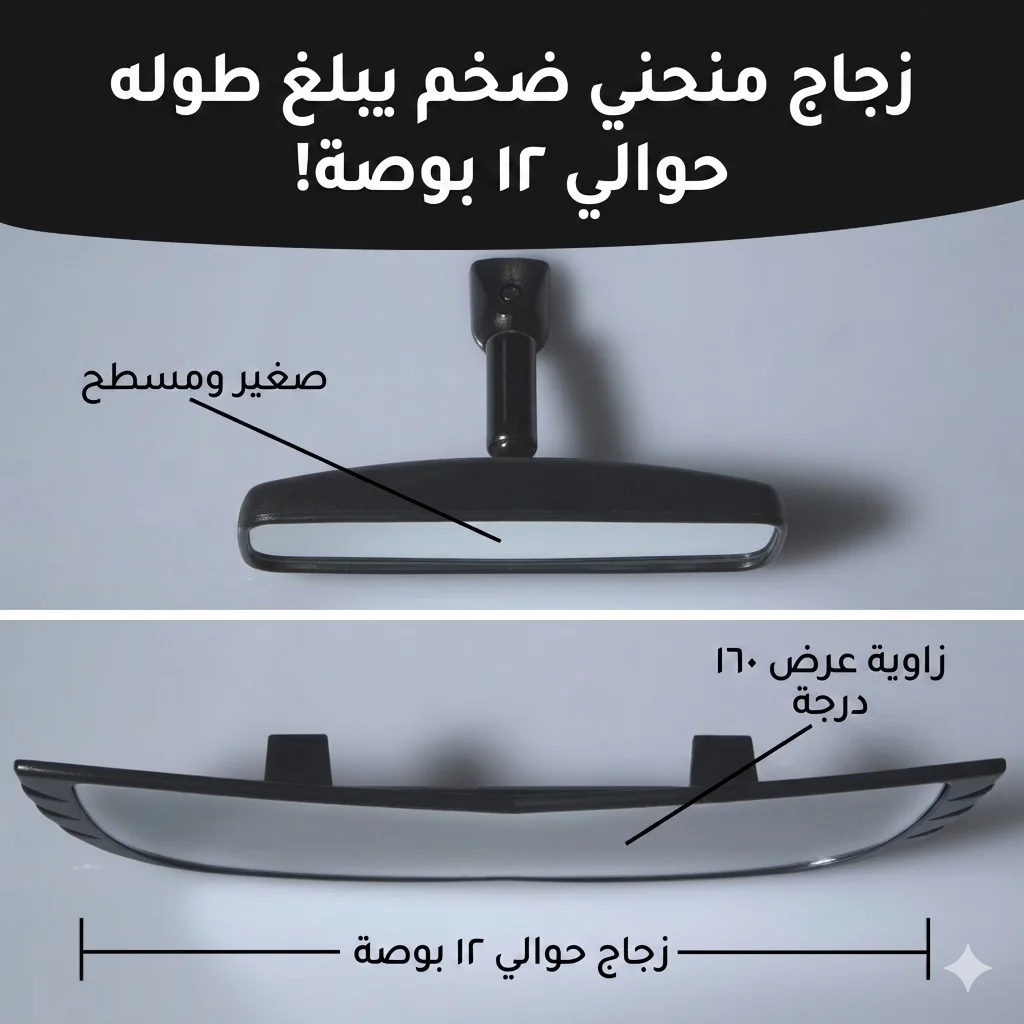 مرآة الرؤية الخلفية للسيارة بزاوية واسعة
