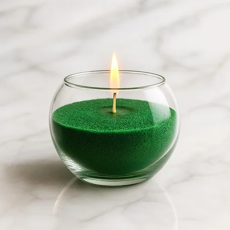 شمع أخضر 400 غرام برائحة الليمون