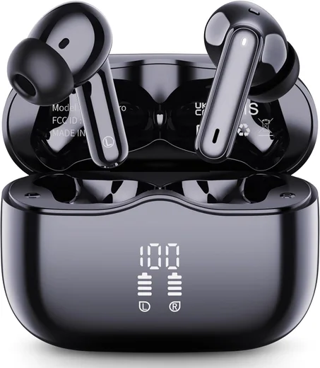 Wireless Earbuds, 2025 Bluetooth 5.4 Headphones in Ear with 4 ENC Noise Cancelling Mic, New Wireless Earphones