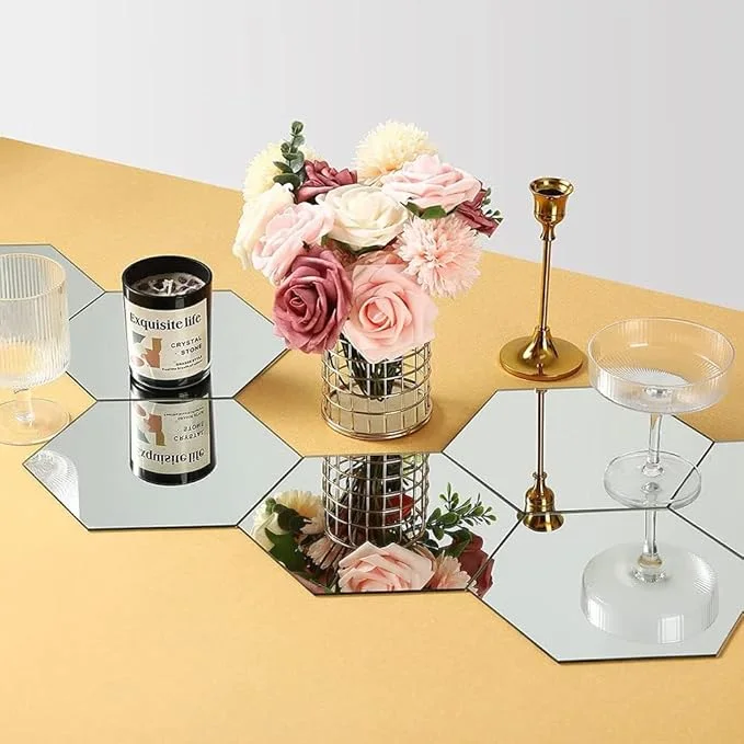 Miroirs Stickers Géométriques ZeynShop – Décoration Moderne pour Salon et Entrée