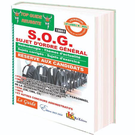 INFJ- SOG ( SUJET D'ORDRE GENERAL)