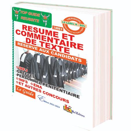 INFJ -  RESUME ET COMMENTAIRE DE TEXTE