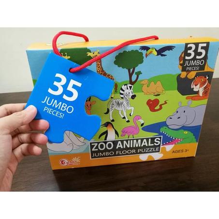 Zoo Animals - 35 Pieces Jumbo Floor Puzzle
