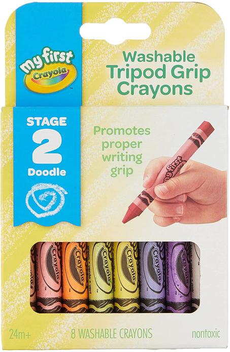 Crayola Washable Tripod Grip Crayons - 8 pieces