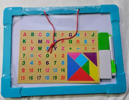 Double-Sided Magnetic White-Board And Black Slate