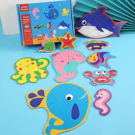 Ocean Puzzle - 44 Pcs - 9 Characters