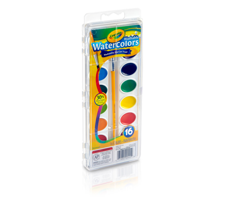 Crayola Washable Watercolors - 16 Colors Pack
