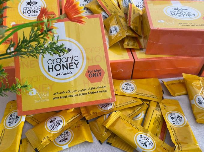 عسل عضوي مع حبوب لقاح النحل الطبيعية وأعشاب مختلطة نقية  ORGANIC HONEY (24 sachets/10g)