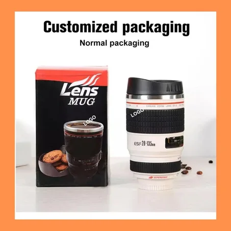 كوب قهوة على شكل  عدسة الكاميرا