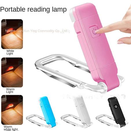 مصباح قراءة USB قابل لإعادة الشحن من DEWENWILS للقراءة في السرير، مصابيح قراءة LED قابلة للتثبيت، مصابيح إشارة مرجعية محمولة للأطفال وعشاق الكتب، أبيض دافئ، سطوع قابل للتعديل لحماية العين (أر