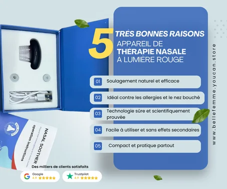 Appareil de thérapie nasale à lumière rouge