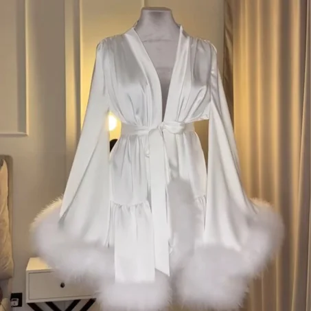Luxury Bridal Robe – JISSA ✨ | Elegant Wedding Morning Robe for Brides