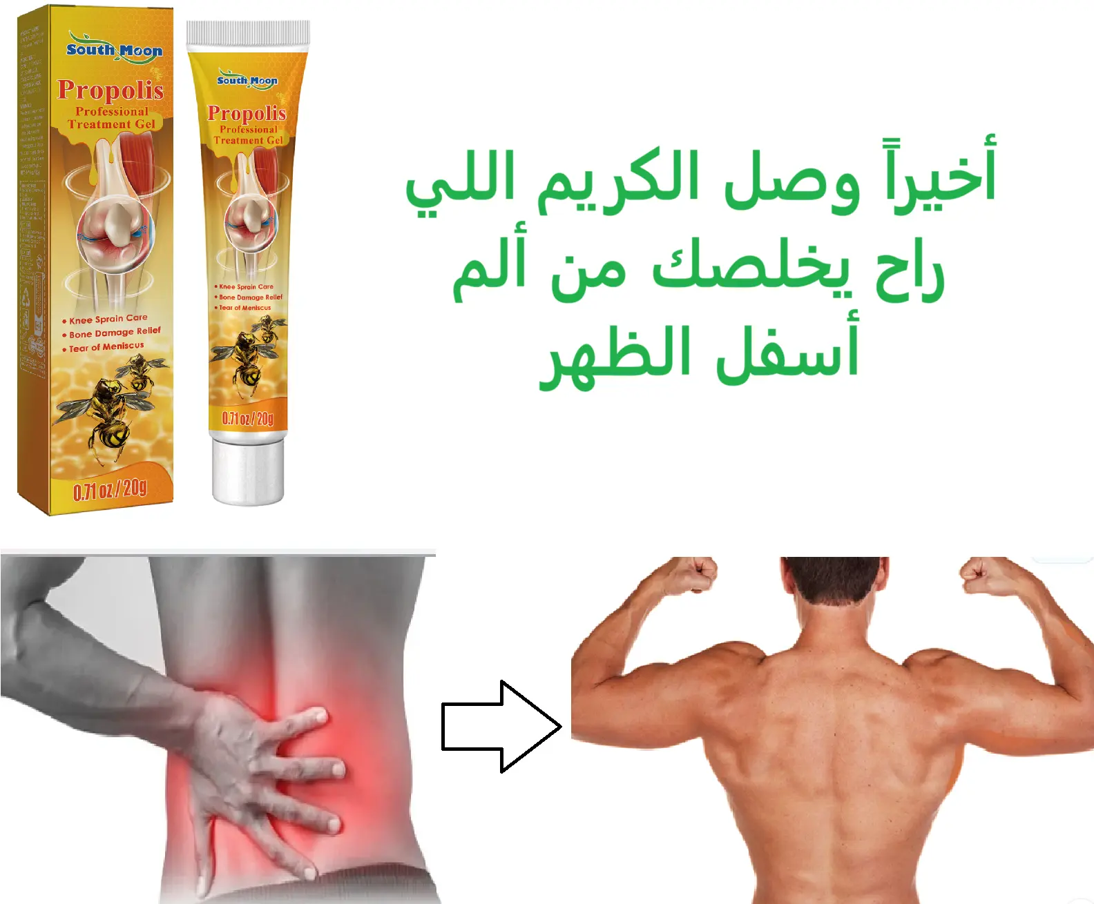 كريم علاج ألم أسفل الظهر من south moon
