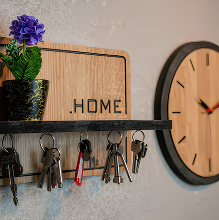 حامل المفاتيح بالمغنطيس + ساعة ديزاين عصري