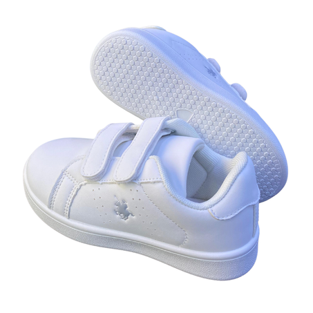 حذاء مدرسي أولادي أبيض/أبيض — جودة عالية مستوردة من أوروبا