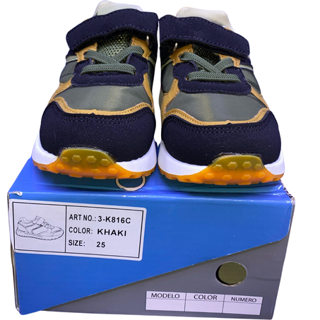 حذاء رياضي أخضر وأصفر داكن للأولاد - جودة عالية ماركة إسبانية