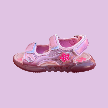 صندل بناتي وردي إسباني – تصميم زهرة مميز