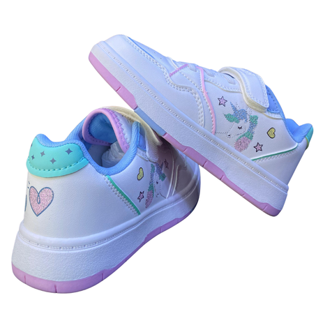 حذاء بناتي أبيض بزخرفة 🦄 يونيكورن — جودة عالية مستوردة من أوروبا