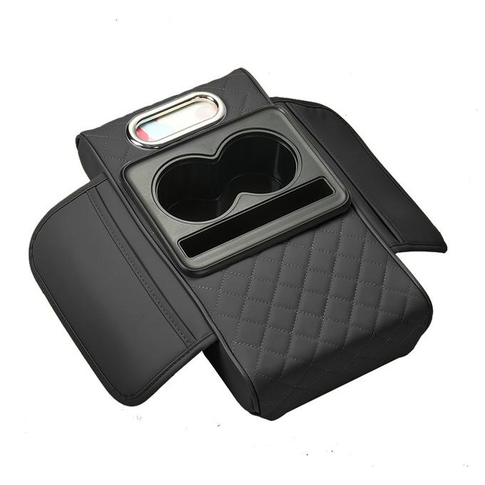 Organiseur Accoudoir Multifonction avec Porte-Gobelet