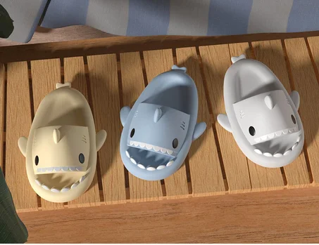 Feslishoet Shark Slippers Soft Beach Cloud