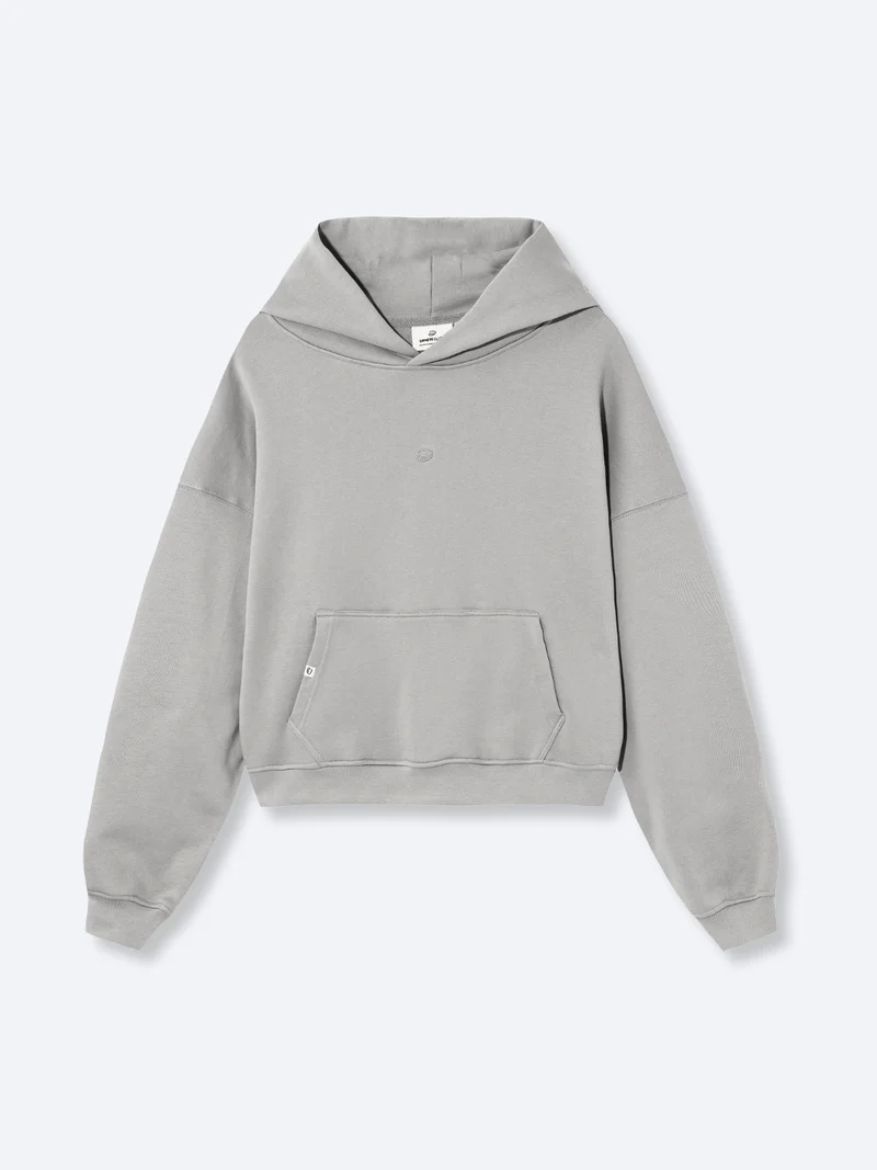 ESSENTIAL BOXY HOODIE - GREY
