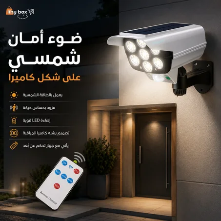 ضوء شمسي بحساس حركة على شكل كاميرا |