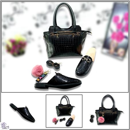 Mules babouche et sacs assortis