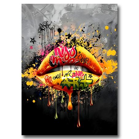 Tableau Lips Graffiti