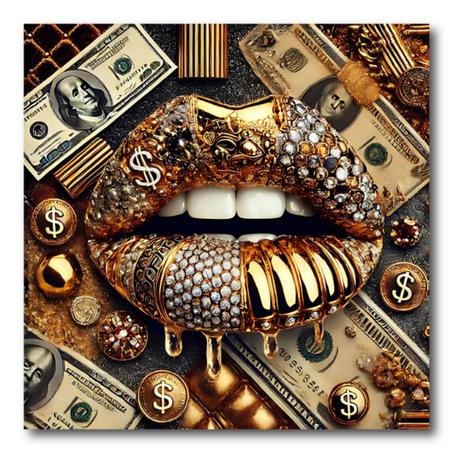 Tableau Golden Lips Dollars