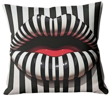 Coussin Lips zebra