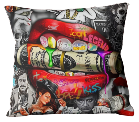 Coussin Lips Dollars