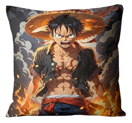 Coussin Luffy On Fire