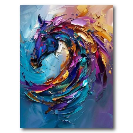 Tableau Illustration Colorful horse
